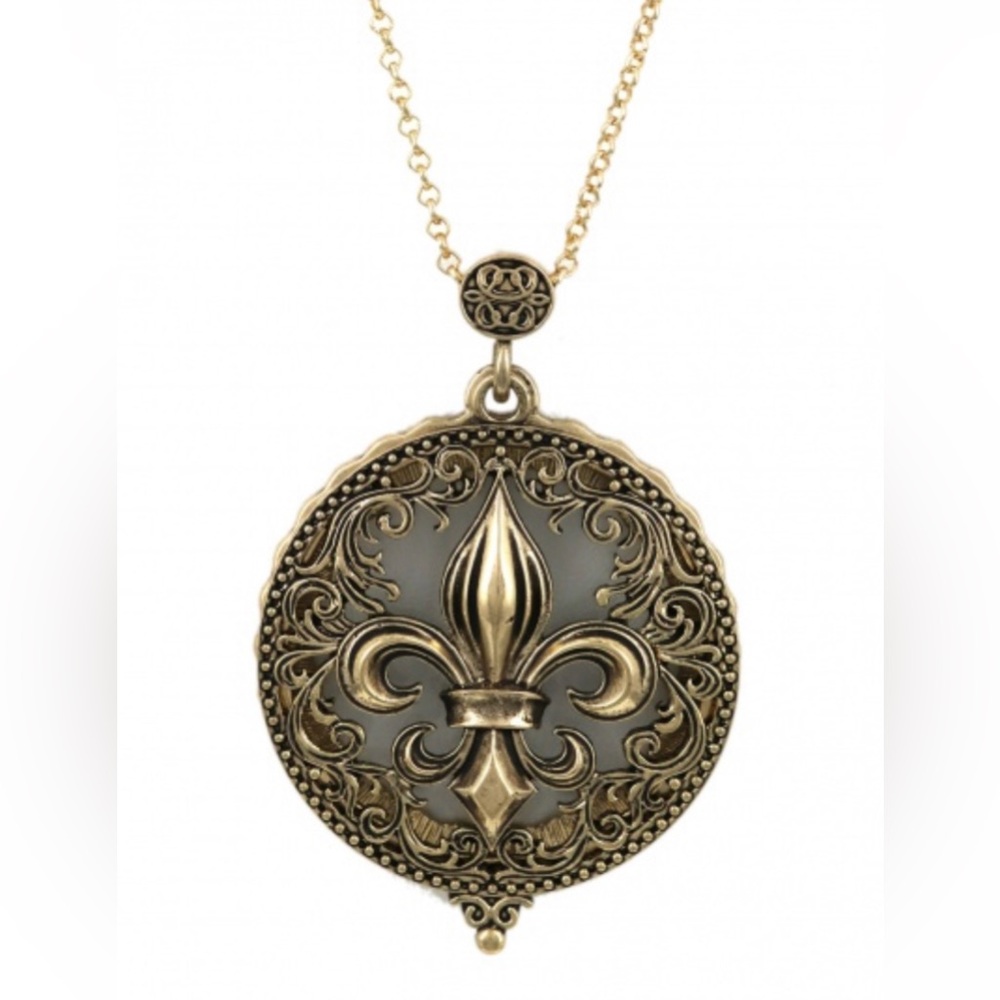 Fleur-de-Lis Magnifying Glass Pendant